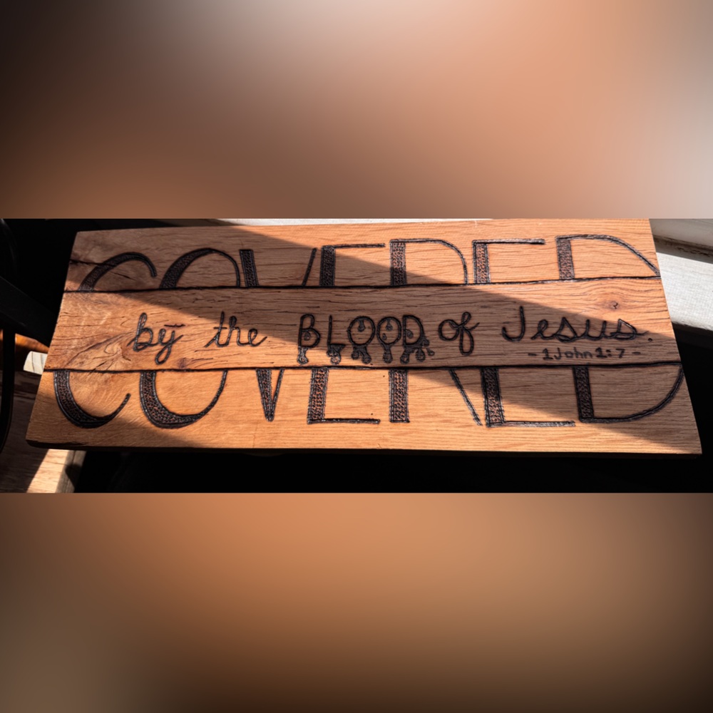 Rustic wood burned Wall Art with Inspirational Quote